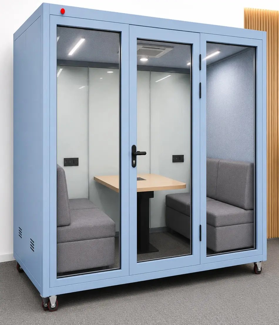 wooden office pod